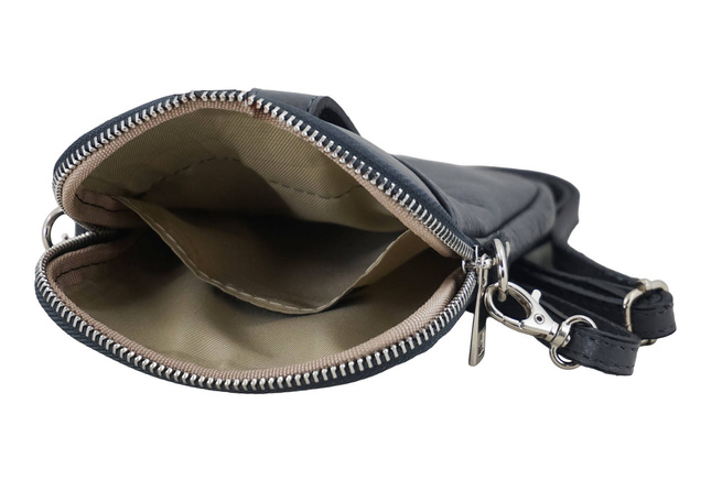 Dámské kožené pouzdro na telefon Black