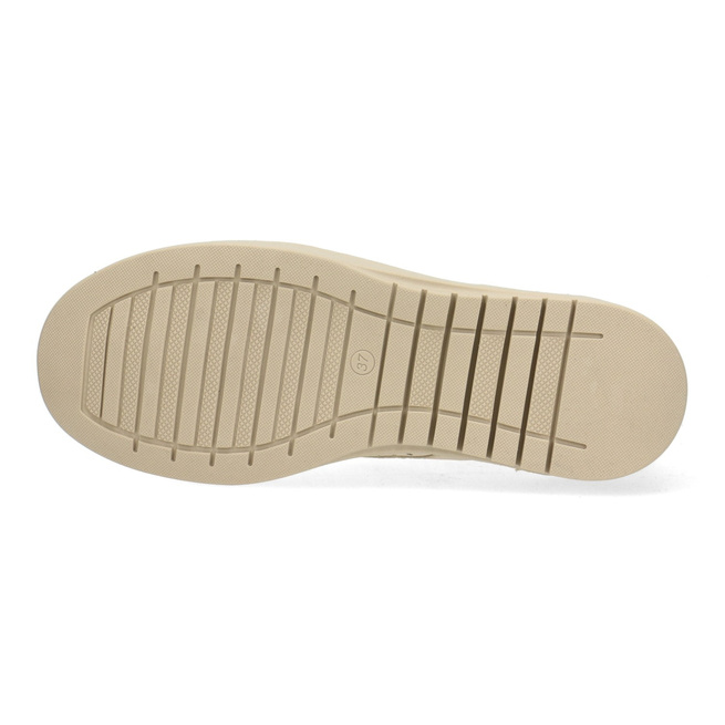 Dámské kožené prodyšné polobotky Pollonus ecru 5-1300-012