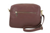 Pojemna torebka skórzana dwukomorowa - Brązowa