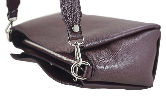 Kabelka se širokým popruhem - bordó