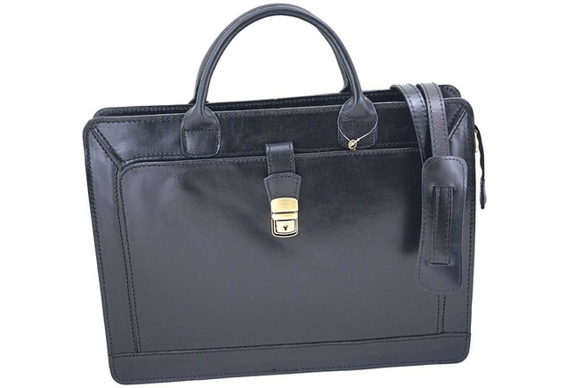 Pánská kožená aktovka model 385 - tmavě hnědá