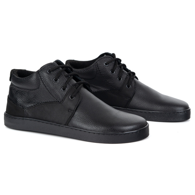 Pánské barefoot zateplené kožené boty Olivier 116KZ black