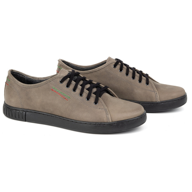 Polbut Kožené tenisky Pánské boty Model 2129 grey