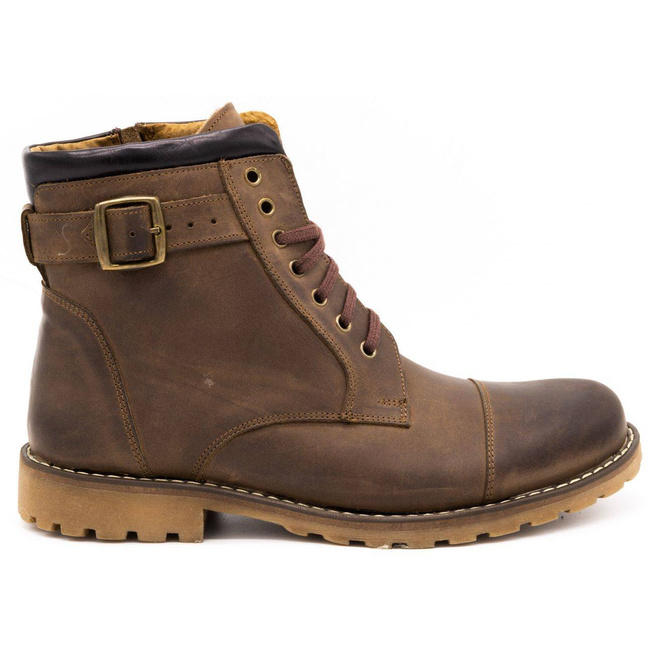 Pánské kožené boty 910MP hnědé