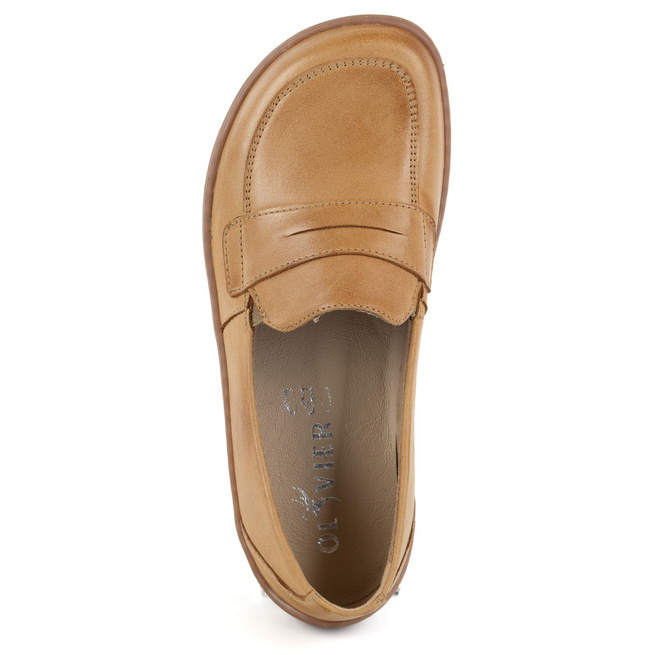 Dámské kožené mokasíny Barefoot minimalistické letní 1280 sand