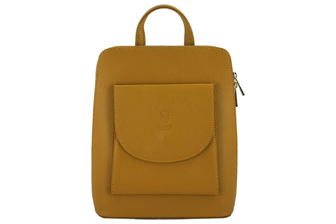 Plecak skórzany / listonoszka - Casual 2w1 - Czerwony