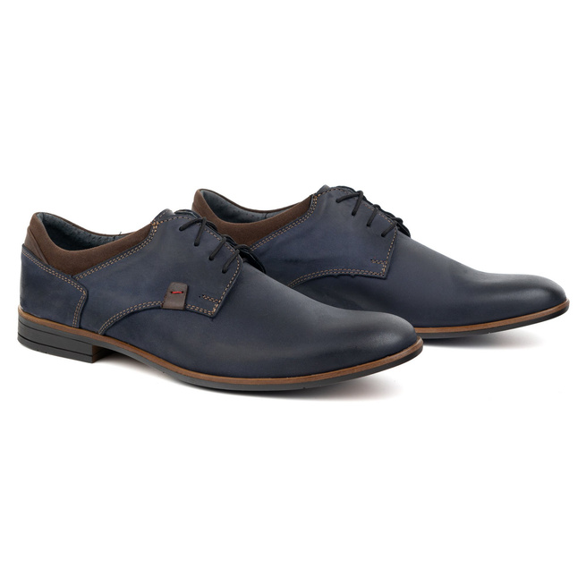 Olivier 263GT kožené společenské boty námořnická modř