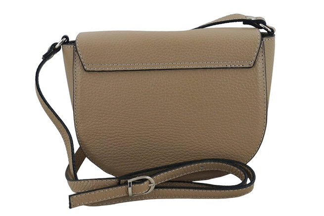 Damska skórzana listonoszka - Beżowa