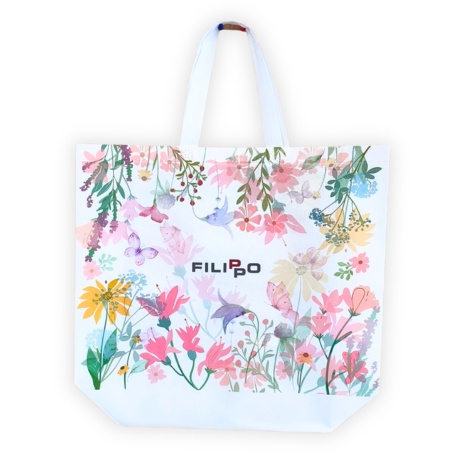 Torba zakupowa Filippo TZ0479 FL pastelowe kwiaty