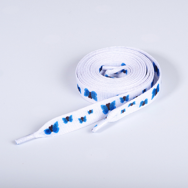 Ploché tkaničky s potiskem motýlů, Amusing Laces