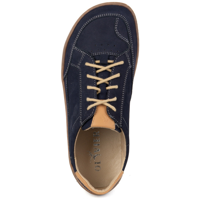BAREFOOT Dámské minimalistické kožené tenisky OLIVIER 1282 navy blue