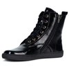 Buty damskie barefoot zimowe skórzane Olivier Liv 1303 ocieplane lakier czarne 