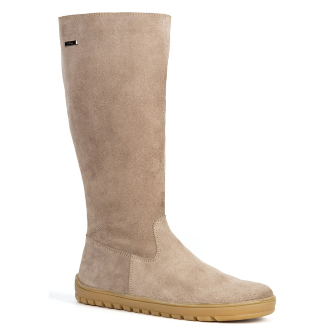 Dámské barefoot kožené boty Olivier Hazel beige velur