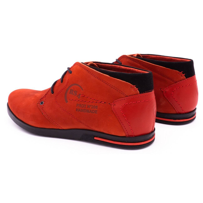 Pánské kožené boty C37SW červené