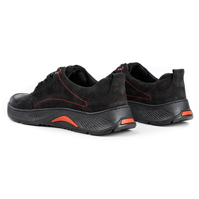 Pánská kožená obuv SPORT 922K black nubuck