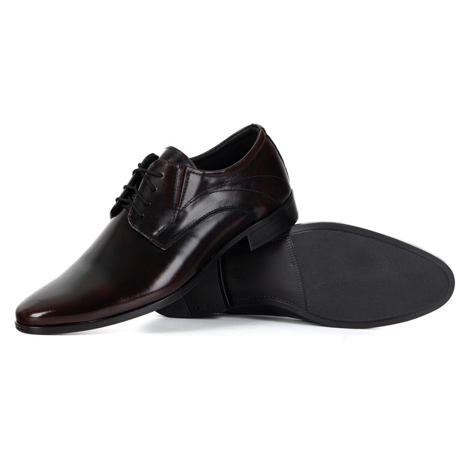 Męskie buty wizytowe skórzane Olivier 256LU – polskie obuwie do garnituru