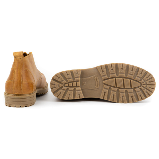 Pánské kotníkové boty kožené 2119 červené