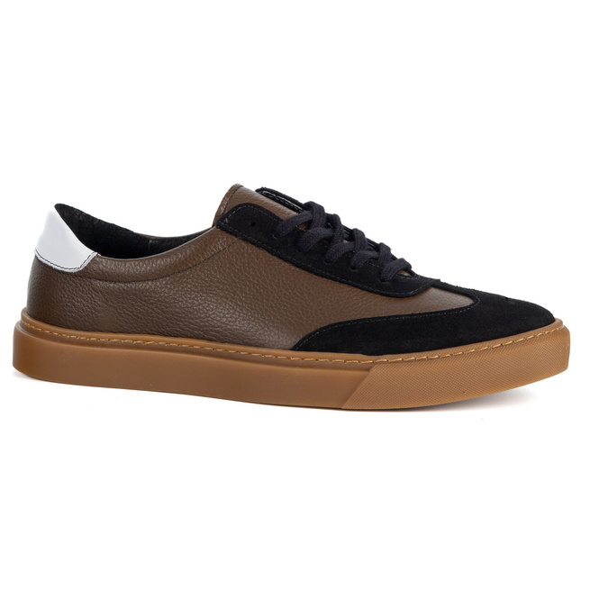 Pánské kožené mokasíny 297 navy blue