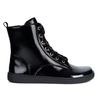 Buty damskie barefoot zimowe skórzane Olivier Liv 1303 ocieplane lakier czarne 