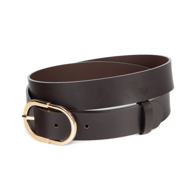 Dámský kožený opasek s italskou sponou 3.30 hnědý