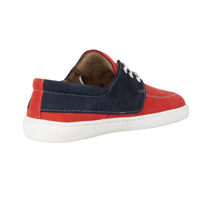 Barefoot mokasíny 0797W kožené šněrovací boty červené