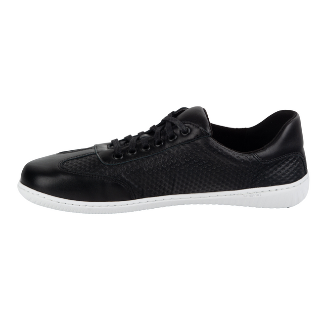 Pánské barefoot minimalistické kožené boty 0742WK black embossed
