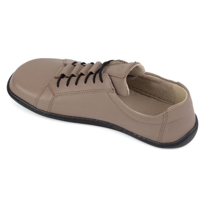 Dámská kožená minimalistická obuv barefoot 1242 dark beige