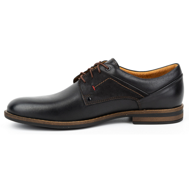 Pánská ležérní elegantní kožená obuv 333KAM černá