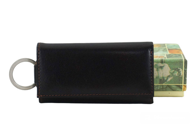 Kožené pouzdro na klíče / peněženka - Hnědá tmavá