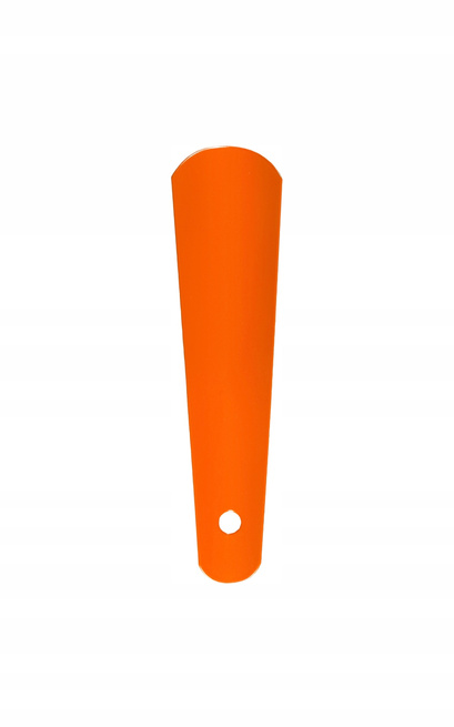Malá kovová lžíce na boty Classic krátká 17,5 cm oranžová