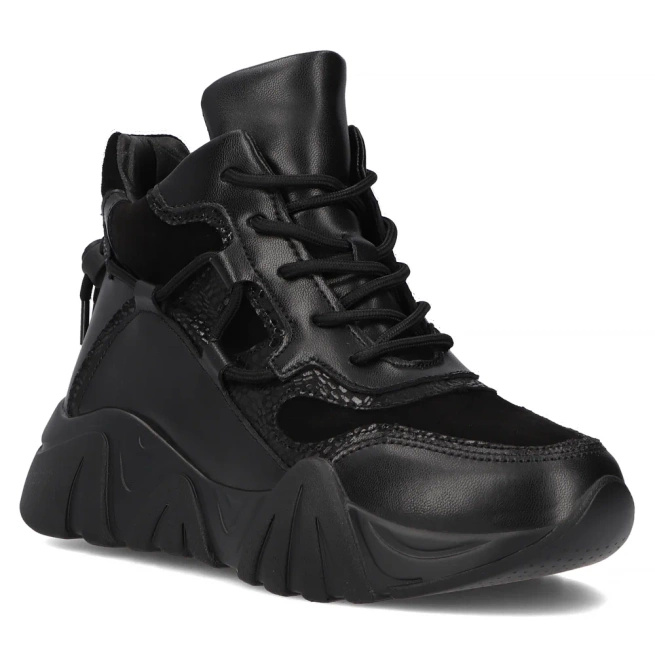 Filippo kožené boty na platformě DBT6367/24 BK černá