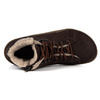 Damskie trzewiki barefoot ocieplane wełną merino 0769W brązowe nubuk