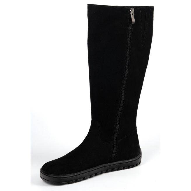 Dámské barefoot kožené boty Olivier Hazel black velur