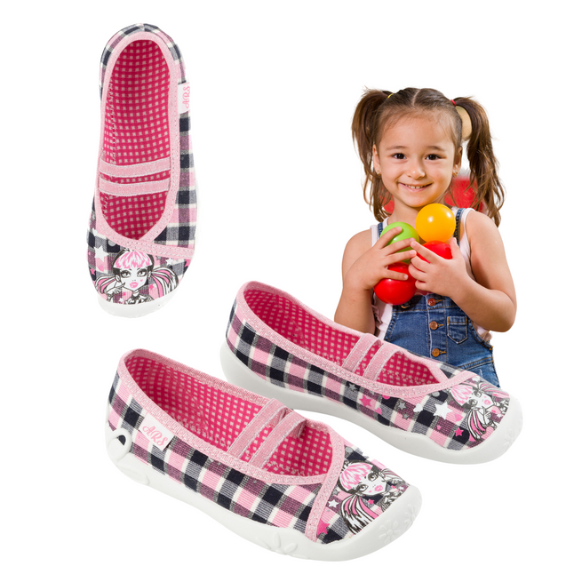 Školkové pantofle prodyšné lehké 416 ARS růžové