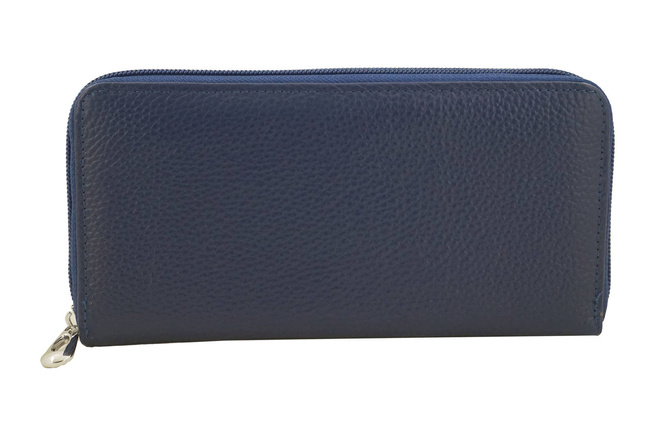 Kožená peněženka s ochranou RFID - námořnická modř