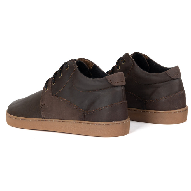 Pánské barefoot zateplené kožené boty Olivier 116KZ brown