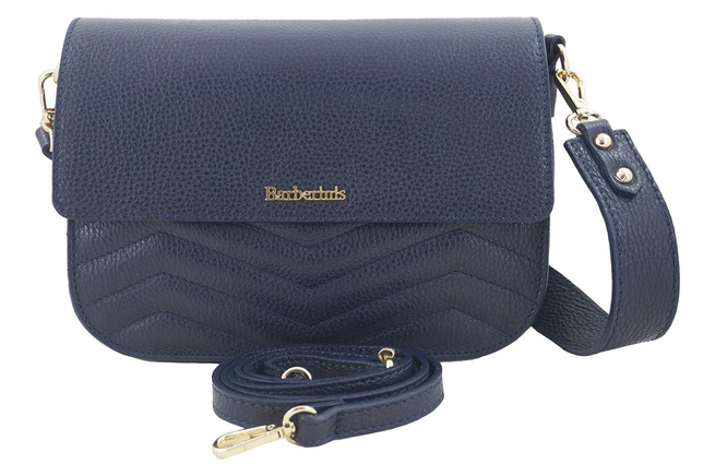 Dámská prošívaná kabelka - postbag - námořnická modrá