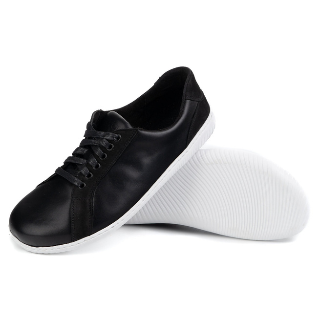 Pánské barefoot minimalistické kožené boty 0741W černé