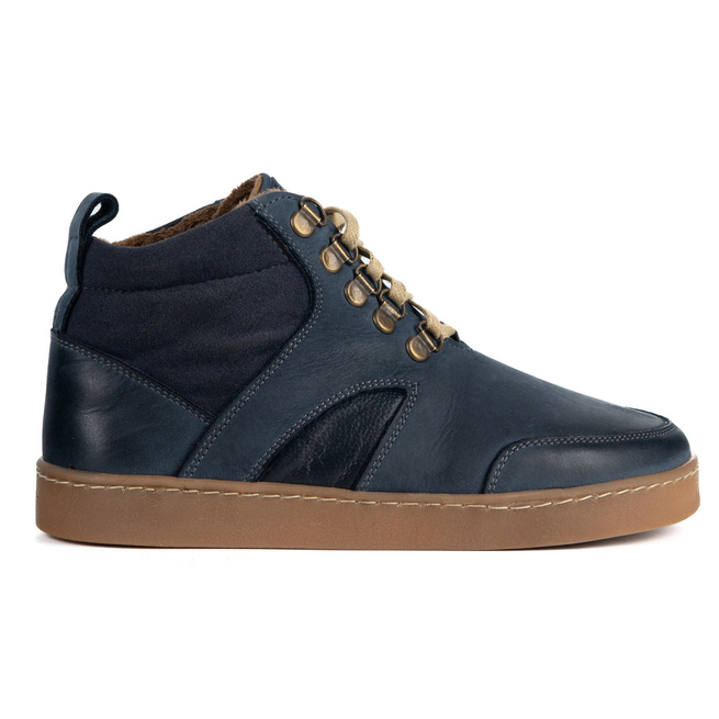 Barefoot unisex zimní kožené boty Explorer blue