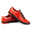 Buty męskie skórzane casual K23 czerwone z czarnym