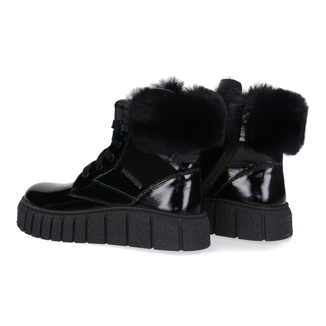 Dámské kožené boty Pollonus black naplak 5-1574-001