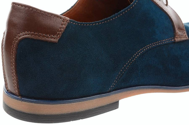 Buty męskie skórzane wizytowe 102 granatowe