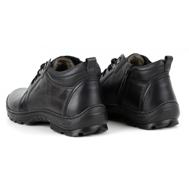 Pánské zimní kožené boty JOKER 592 black