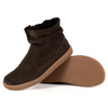 Dámské boty barefoot zateplené zipem 1297 brown velour
