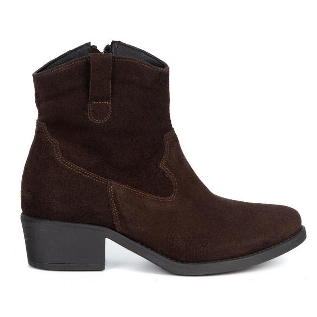 Olivier Dakota - elegantní dámské kožené boty semišové kovbojské boty