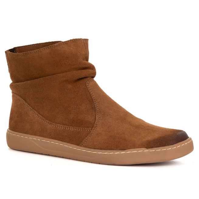 Dámské barefoot boty zateplené zipem 1297 red