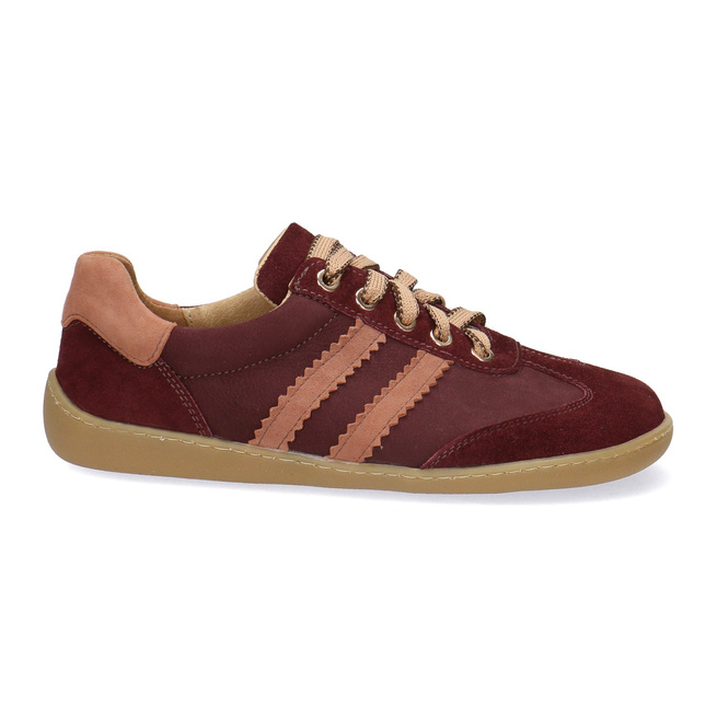 Buty damskie barefoot skórzane Pollonus 5-1774-004 Bordo z Różem