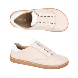 Sneakersy barefoot damskie Maja Olivier – anatomiczne buty skórzane pudrowy róż