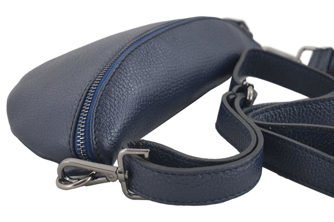 Kožený sáček pro mládež / ledvinka - námořnická modř
