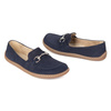 Dámské minimalistické kožené mokasíny Barefoot 1288AR navy blue nubuk